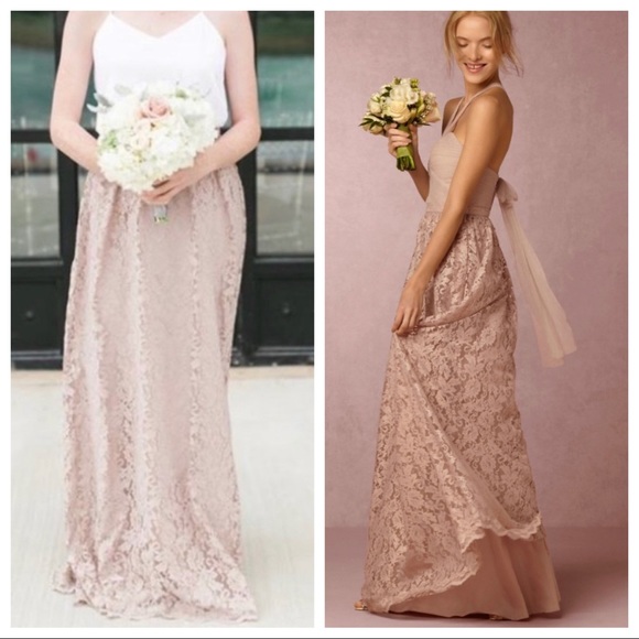 🆕NWT BHLDN Cambria Skirt - blush pink lace maxi - Picture 3 of 16